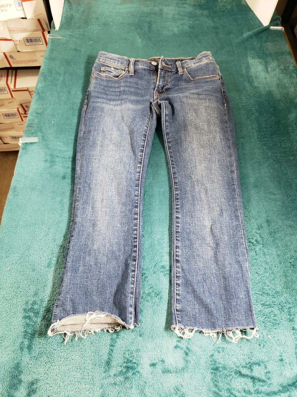 Lucky Brand Jeans Size 00 Womens Blue Stretch Pants Mid Rise Sweet Bootcut